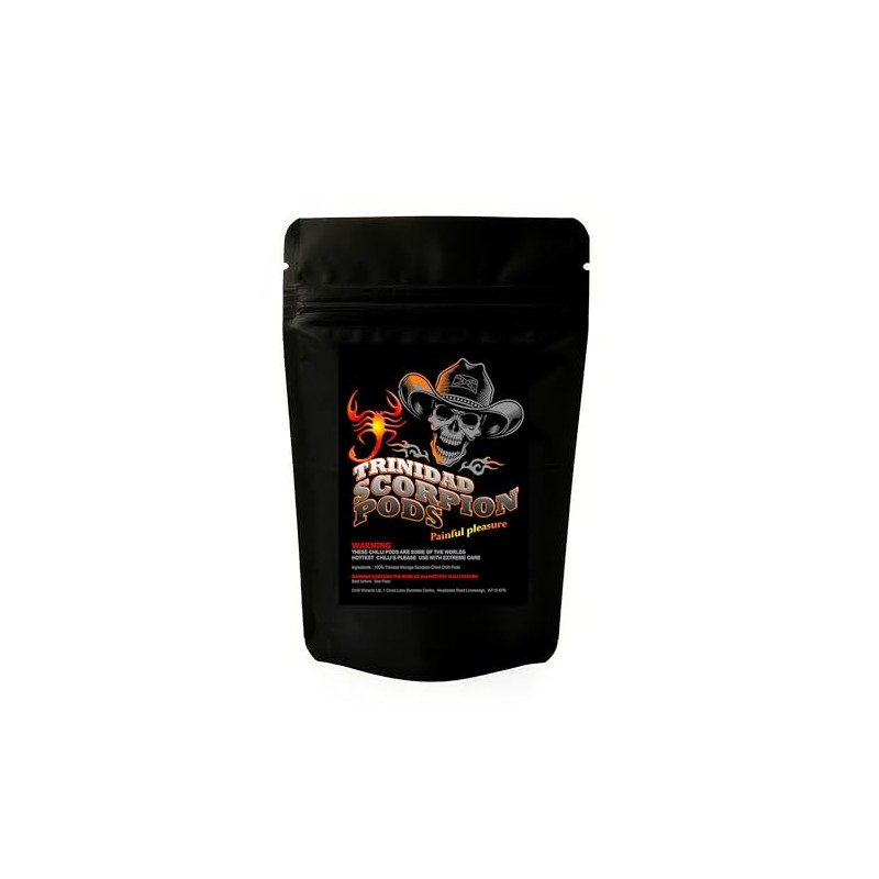 Trinidad Moruga Scorpion Dried Pods 200g- Chilliwizards