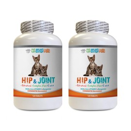 MY LUCKY PETS LLC cat Hip and Joint Supplements - CAT Hip and Joint Complex - Increase Mobility and Reduce Joint Stiffness - Immune Support - Vet Approved - cat Vitamins - 2 Bottles (240 Tabs)
