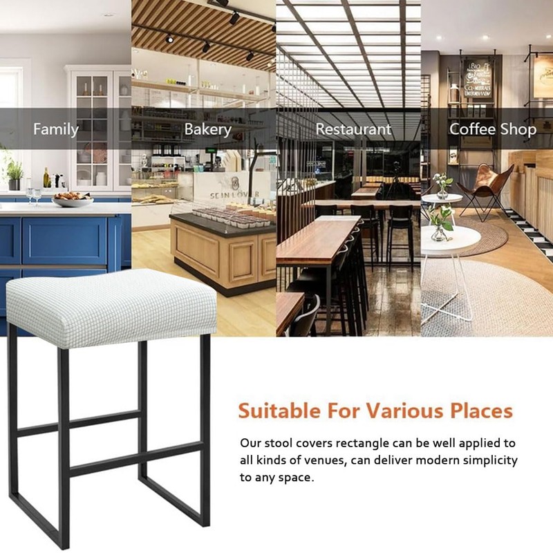 Levoberg Bar Stool Cover Rectangle Stretch Vanity Stool Cover Counter