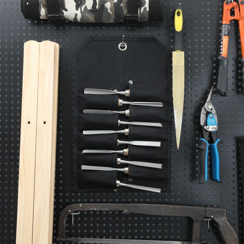 Chisel Roll, Tool Roll Up Bag with 10 staggered tool