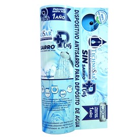 Sistema Antisarro Technosar para Tinacos Cisternas o Cualquier Depósito de Agua Suavizador de Agua Quita Sarro y Descalcificador de Agua con Capacidad de 1100 a 2500 Litros Dura 1 año Sin Instalación