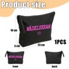 Scinzene Kleine Kosmetiktasche Klein Schminktasche Schwarz Krimskrams Kulturtasche mit SpruchOrganizer