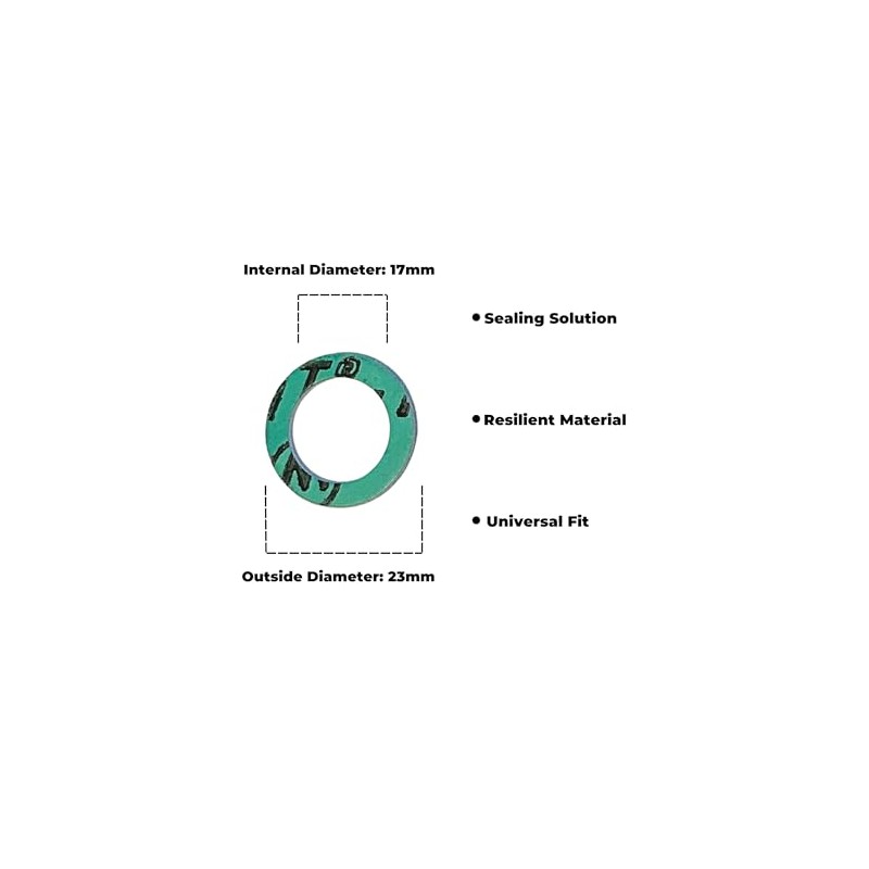 High Temperature Green Fibre Washer 3/4" - Pack of 10