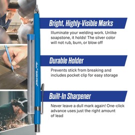 Markal 96107 Silver-Streak Metal Marker (1 Holder, 6 Refills) Round, Silver