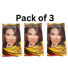U Hair Color Dark Brown 002, Permanent Hair Dye, Long Lasting Color, Pack of 3