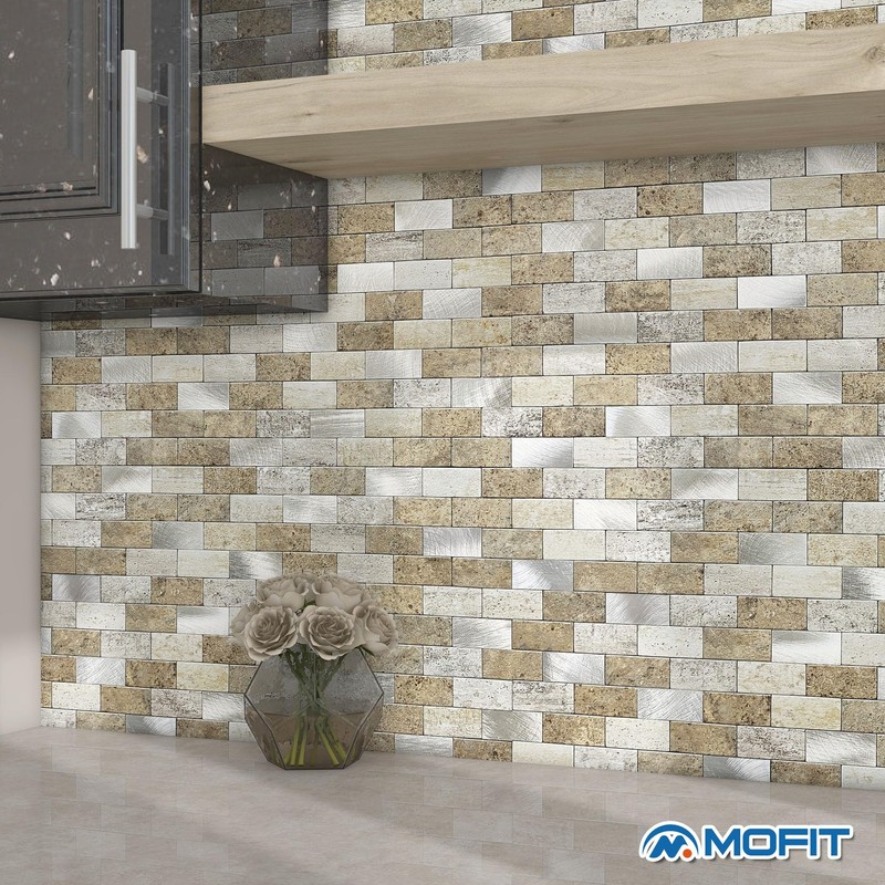 M MOFIT Peel and Stick Brick Backsplash for Kitchen,Back Splash