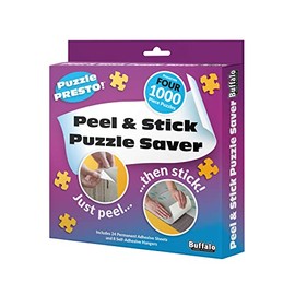 (4 unidades) Puzzle Presto! Peel & Stick Saver: el original y aún la mejor manera de preservar tu rompecabezas terminado! 24 hojas adhesivas y 8 hangares adhesivos