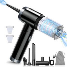 Haleysoki,9000Pa Handheld Car Vacuum Cleaner and Air Duster, Mini Vacuum Cleaner, Portable 90°Foldable Little Vacuum & Air Blower & Pump, USB-C Charging for Car, Home, Office, Pet,Outdoor