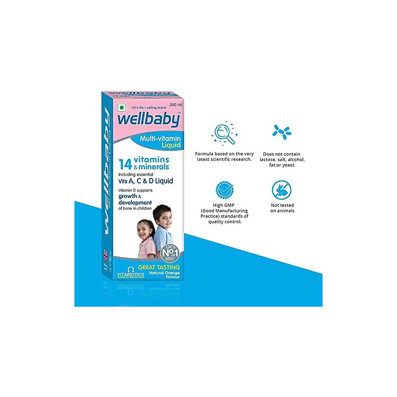 SJH SJH Wellbaby Multivitamin Liquid for Baby