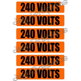 Unbranded/Generic 240 Volt Voltage & Conduit Markers | Stickers | Decals | Labels Electrical 6x
