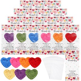 Mindsoft 140 Sets Emotional Support Gift Bulk Cute Hand Crocheted Pocket Hug Heart Inspirational Cards and Bags Classroom Gift Exchange Party Favors for Preschool Toddler Boy Girls