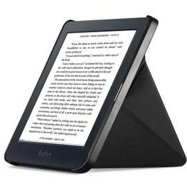 FOREFRONT CASES Case for Kobo Nia - Foldable Case and Stand, Kobo Nia Case - Black - Lightweight & Thin Protective Case/Bag with Auto Sleep Wake, Origami Design