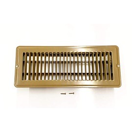 Mobile Home RV Floor, Ceiling, SideWall, Register Metal Vent (4" x 12", Brown)