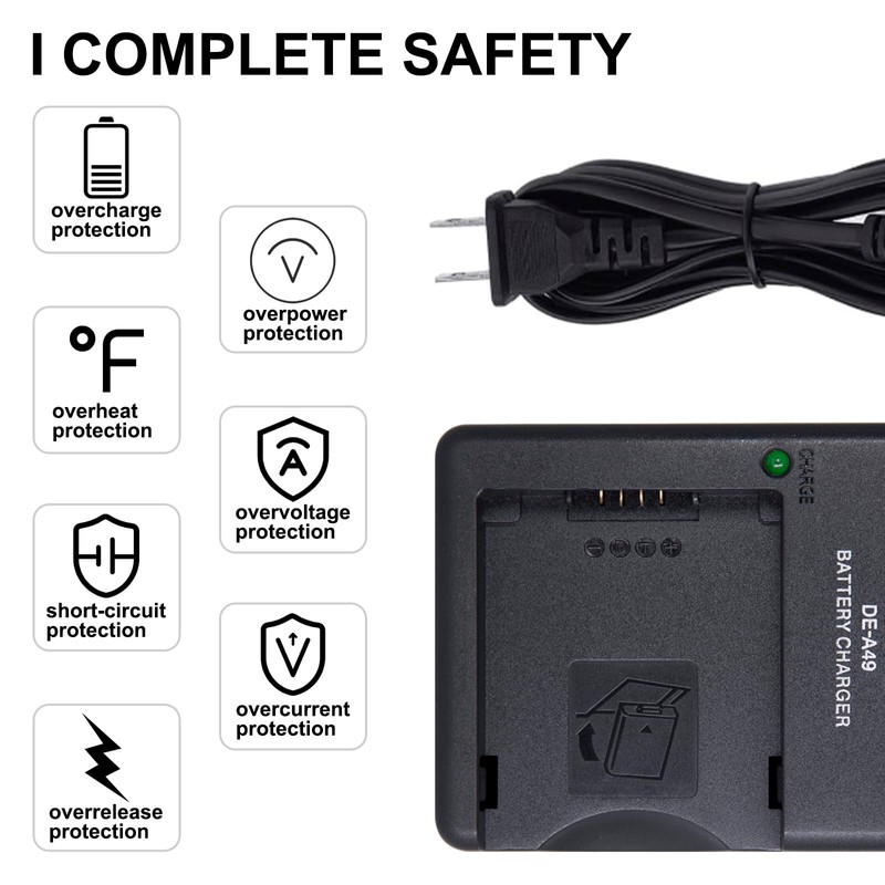 Hostorch DE-A49 Camera Battery Charger for Lumix DE-A49BA, DEA49, DEA49B,