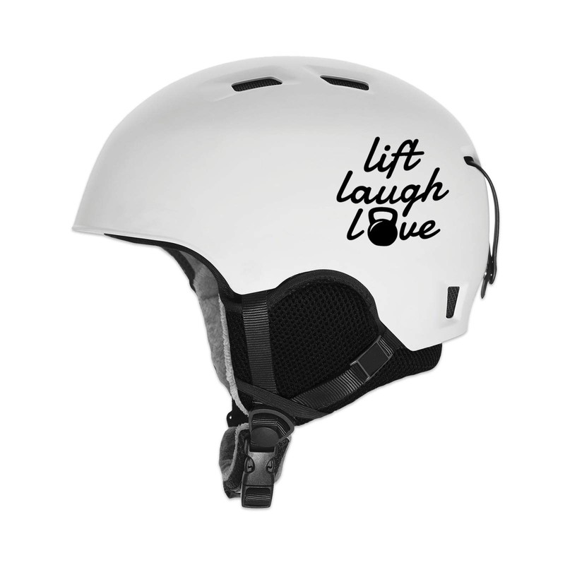 Lift Laugh Love Decal Notebook Car Laptop 5.5" (Black)