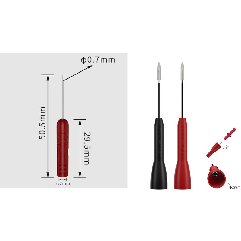 Multimeter Test Probes with 2 mm Socket 1 mm Insertion
