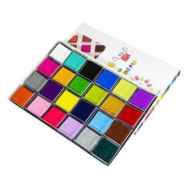 Ink Pad Stamp Stand, Colorful, 24 Color Set, Water Based Ink