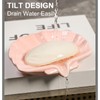 Ceramic Soap Holder, Sea-Shell Soap Tray with Self Draining, Soap