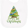 inktastic Baby's First Christmas Tree Newborn Bib White 4185a