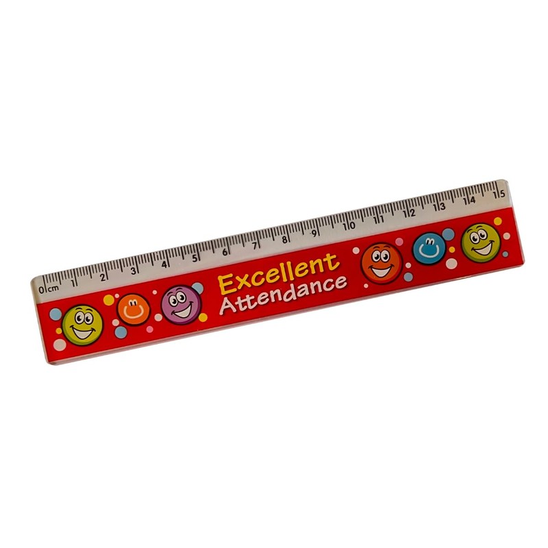 12 Excellent Attendance Rulers and Pencils Bundle School Reward Resource