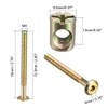 uxcell M6x70mm Furniture Bolt Nut Set Hex Socket Screw 50mm