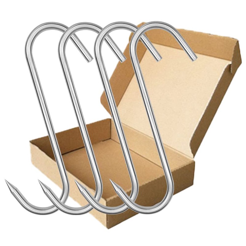 Grizef S-Hook Meat Hook, Heavy Duty Stainless Steel 200mm x