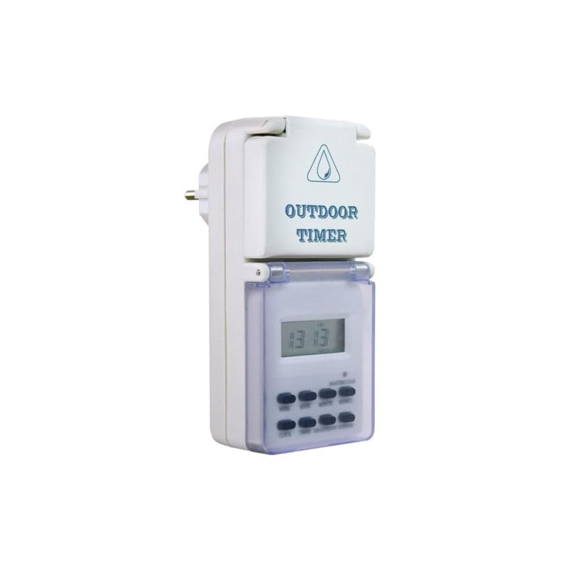 AS-Schwabe 24033 - Outdoor Socket with Timer (Weekly, Digital, IP20)