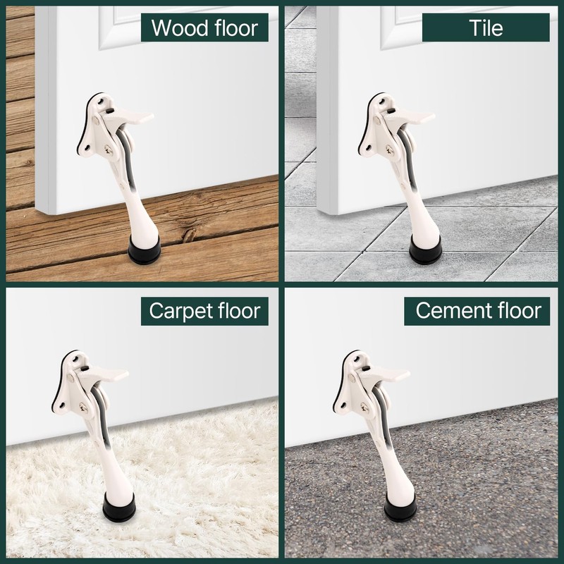 Kickdown One Touch Door Stopper 4 inch - Durable Heavy-Duty