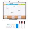 24\"x 18\" Monthly Calendar Board Whiteboard Cork Board Combo Aluminum