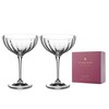 DIAMANTE Champagne Cocktail Saucers/Coupes Pair - ‘Mirage’ - Hand Cut