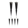 ledscom.de 6 Pieces Garden Ground Spike, for Garden Lights, Black,
