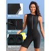 ATTRACO Womens Swimming Costume Boyleg Swimsuits Modest Swimwear Athletic Zip