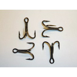 VMC (50) VMC 4X OSHAUGHNESSY TREBLE HOOKS (SIZE 4) BLACK (9626BN) BULK 9626 BN