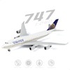 QIYUMOKE 1/240 747 for United Resin Airplane Model with Display