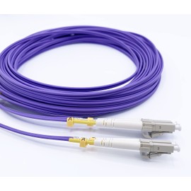 Elfcam® - 120m Fiber Optic Cable LC/UPC to LC/UPC OM4 Multimode Duplex Fiber Optic Cable (50/125um) LSZH (120M)