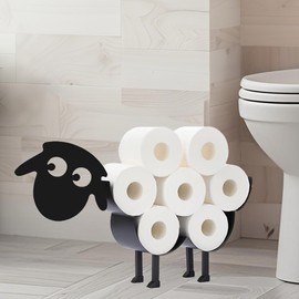 Toilet Tissue Holder,Animal Paper Holders,Decorative Metal Papers Holder,Funny Toilet Animal Storage for Bathrooms,Bathroom Paper Organizer for Extra 8 Rolls Free Standing & Wall Mounted Art Decor
