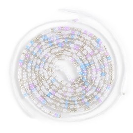 ELABEST 50inch Plus Size African Waist Beads Belly Chain Non-Stretching Tie-on Bead Jewelry Accessories for Women and Girls (#82)