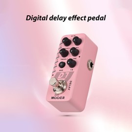 MOOER Guitar Delay Pedal Electric Guitar Effects Pedal 6 Delay Effects True Bypass Metal Shell DC 9V 6.35mm Input/Output Interface Supports TapTempo Fast Tracking and Overspeed Functions Mini Guitar Delay Effector