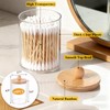 Qeosvve 6 Pack Clear Stackable Storage Drawers & Qtip Holder