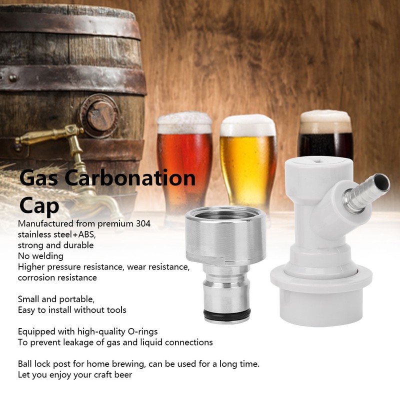 Gas Carbonation Cap Ball Lock Post Home Brewing Keg Connector