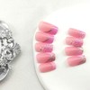 Light Pink Press on Nails Medium Square Fake Nails Pink