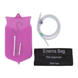 Enema Bag Kit Professional Reusable Silicone BPA Free 2L Coffee Enema Bag Kit for Health Care