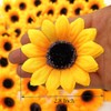 Grunyia 100pcs Artificial Sunflower Heads Silk Yellow 2.8 Inch