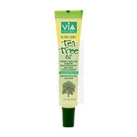 Via Natural Ultra Care Tea Tree Oil Concentrated Natural Oil 1.5oz - Promotes A Healthy Scalp & Clean Hair. Natural Antibacterial Oil, Helps Control Dryness and Dandruff