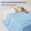 DOWNCOOL Cooling Blanket Twin Size, Blue Summer Blanket for Hot