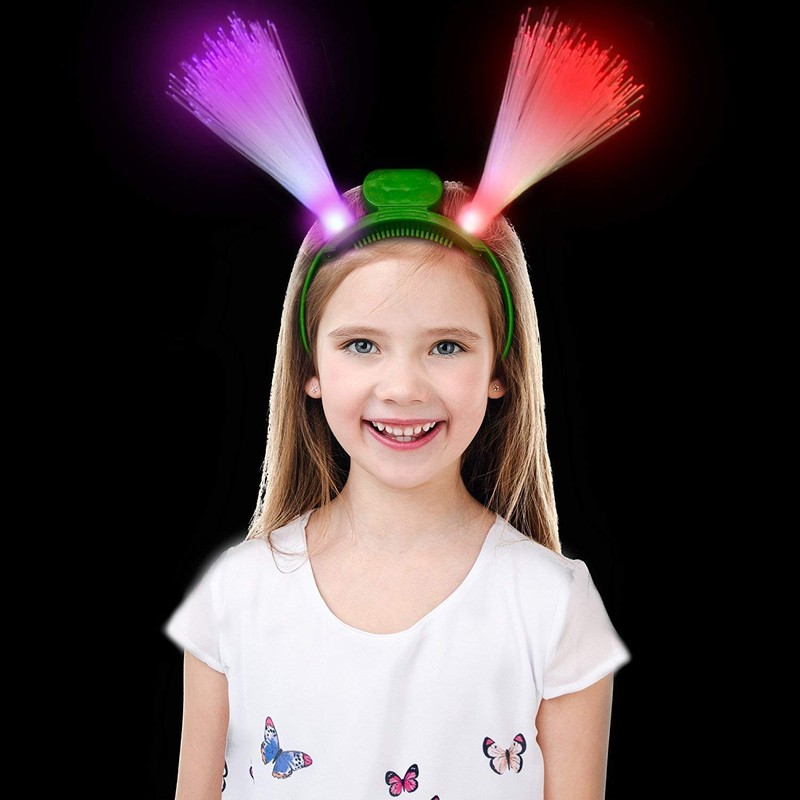 12 Packs - LED Head Boppers - Light Up Fiber