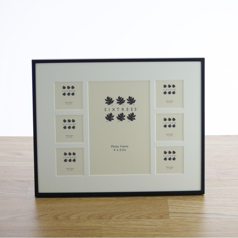 Sixtrees Park Lane 28537C(MIF) Black Seven Aperture Photo Frame With