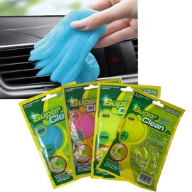 OVLENG Tastaturreiniger Gel, 4 Stück Auto Reinigungsgel Universeller Staubreiniger für Computer, Drucker, Kameras, 4 Farben