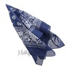 Motique Accessories Extra Large Paisley Bandana 27x27 Inch - Navy
