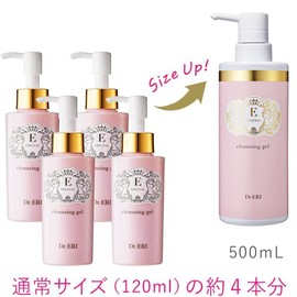 Dr. Elli Dr.eri Beauty Facial Cleansing Gel (Big Bottle, 16.9 fl oz (500 ml), No Double Face Wash Required, Developed by Beauty Dermatologists, Makeup Removal, Made in Japan, Alcohol Free, No Need to Wash Face